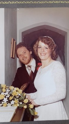 Our wedding day 45 years ago. I miss you incredibly. All my love Frank xxx 