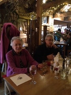 Doreen and Walter at the Alnwick Castle Treehouse restaurant