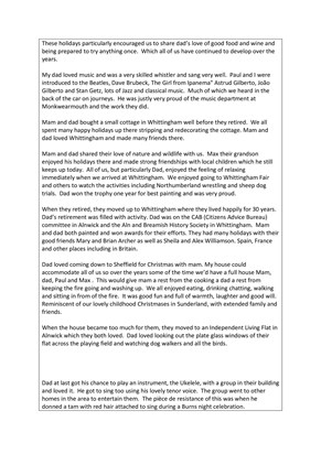 Family Eulogy for Walter Carruthers by Lyn Carruthers page 3