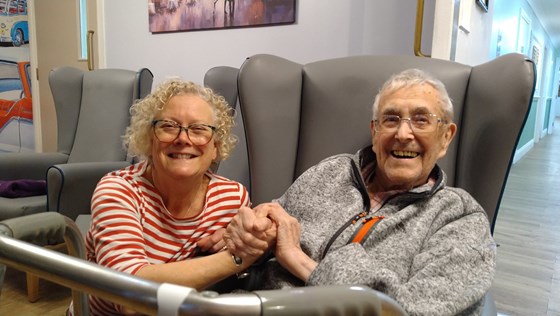 Lyn and Dad Castleview Care Home November 2023 