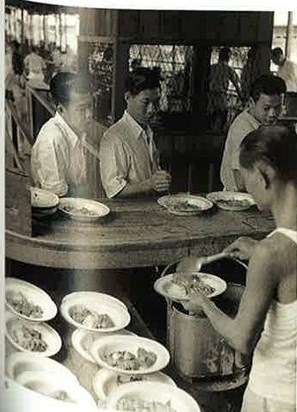 Man serving food 