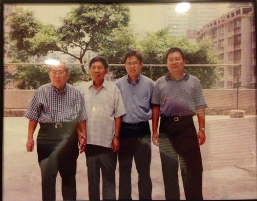 Ah Kong,  with his brother + son and Raymond