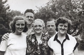 Eva, John, Nana, Wendell, Ruth - Hedman family