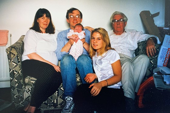Lorna , Dave , Catherine, Eve and Tom . September 1997 :-) x