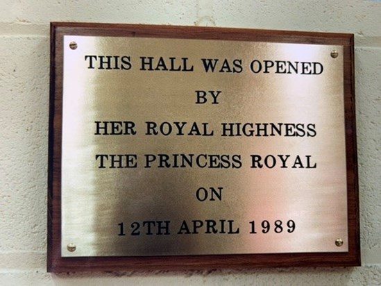 Church Hall plaque 