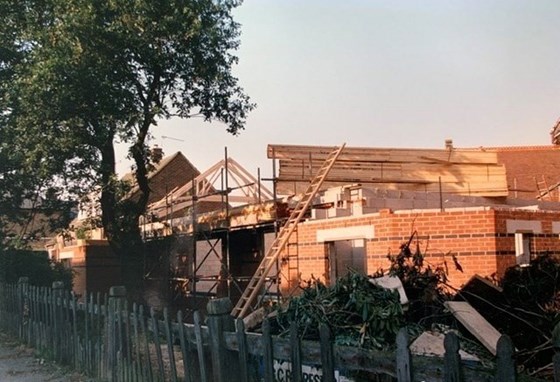 The building of the church hall well on its way