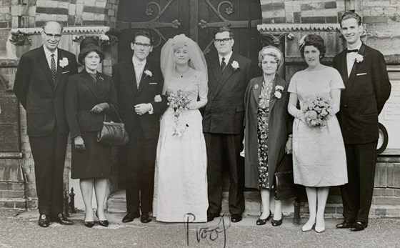 Pats wedding, AllSaints Church 1964