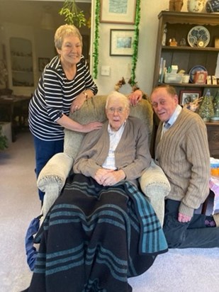 Tom with his befrienders from Alzheimers Dementia Support, Bobbie & John