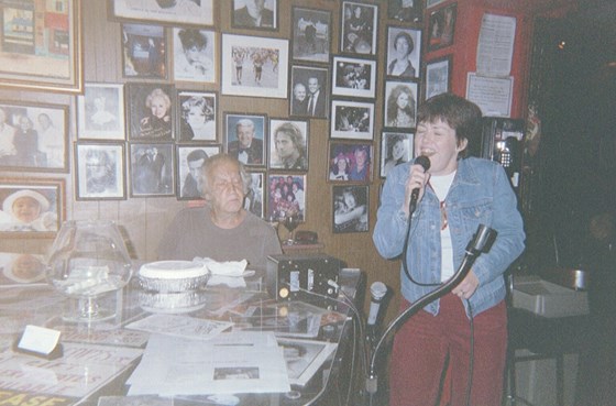 Doing what she did best! Impromptu songs in a New York bistro 2003