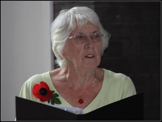 Dot at our WW1 celebration concert "Keep the Home Fires Burning" June 2nd 2018