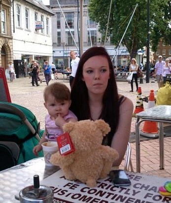 Daughter Jemma with Granddaughter Daisy in Northampton 2014