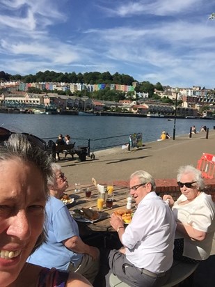 Fish and chips in Bristol with Maureen