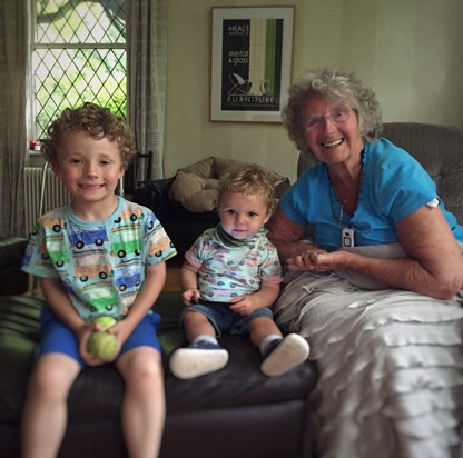 With her great grand children xx