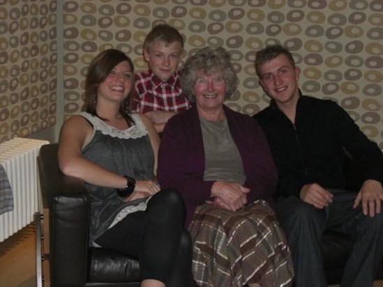 With her grandchildren xxx