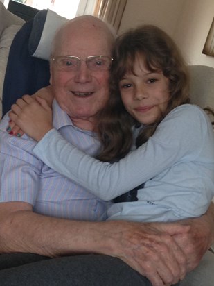 Tom with Great Granddaughter Esme in 2018