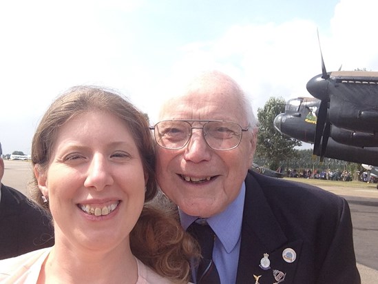 With grandad at Lincolnshire and Lancaster Bombers!
