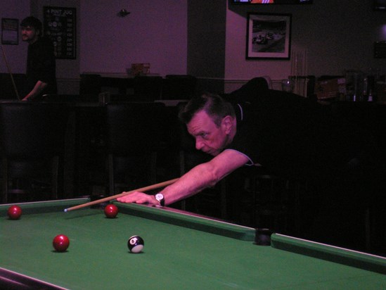 Dad playing Pool