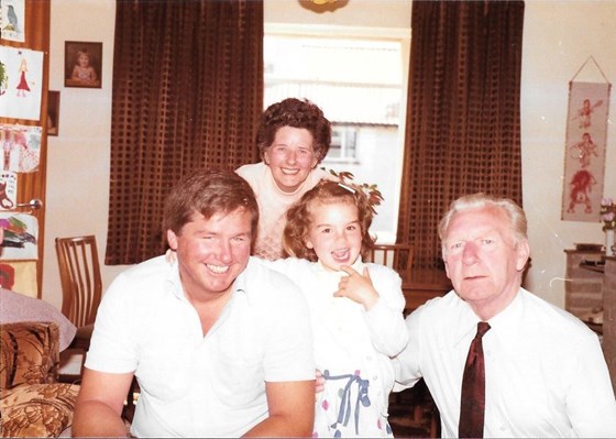 Dad & Lin with Gran & Grandad Petrie 1983