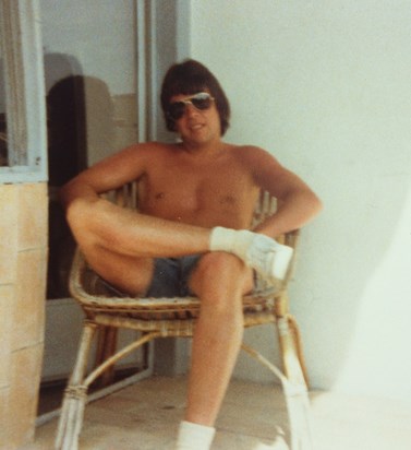 Looking super cool on a 10-strong family holiday in Benidorm in 1974