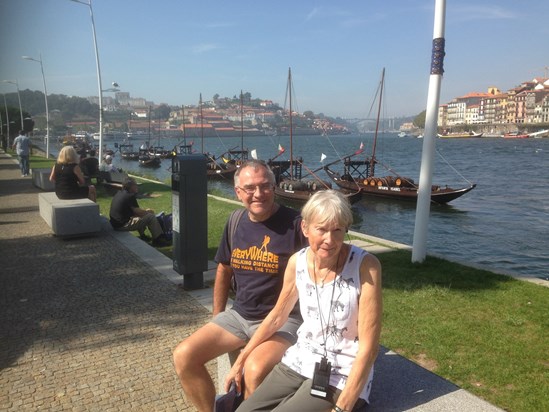 Lynn and John cruising Portugal