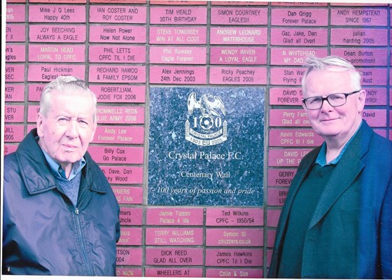 Dad and Uncle Doug by the Palace Centenary Wall.
