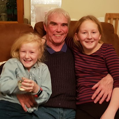 Great Uncle Bob with Emily and Abigail