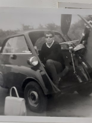 Our beloved Isetta bubble car during our trip to Cornwall - how did we fit it all in??? My handbag was big enough on its own!