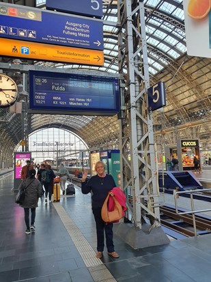 Frankfurt Train Station for a surprise visit October 2019