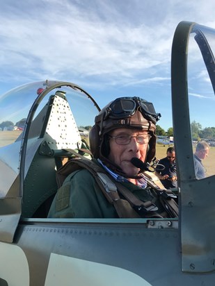 Dad last year ready for Spitfire take off!