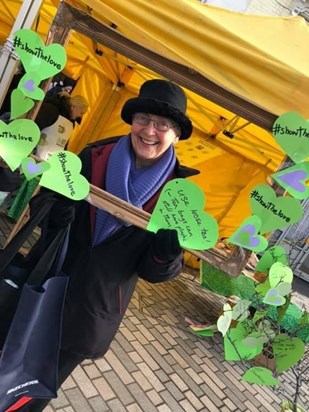 This is a picture of Mary from around 2019, when she was a member of Forest Gate WI. She gave us some wonderful tips on how to save the planet . Mary made wonderful cakes for the WI cake stall. Customers were always impressed with her creations.