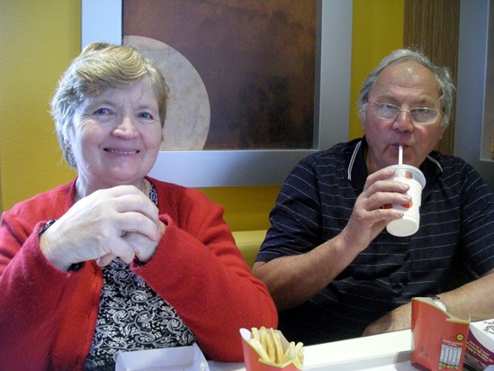 Mum and Dad at McDonalds!
