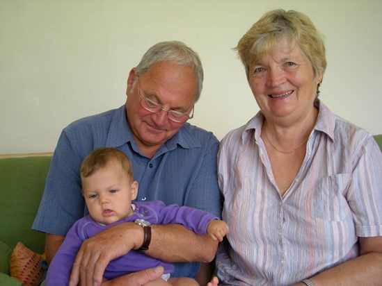 Mum and Dad with Olive in 2008
