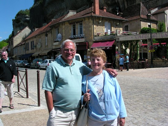 Great hosts Hilda and Norman on our lovely holiday in France 2006.