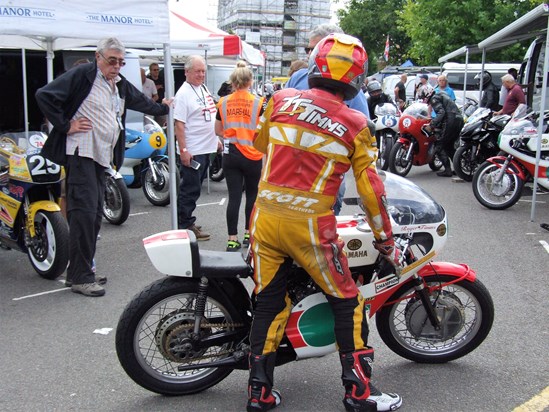 Steve with Roger TT  Timms at Brackley Festival of Motorcycling 2018