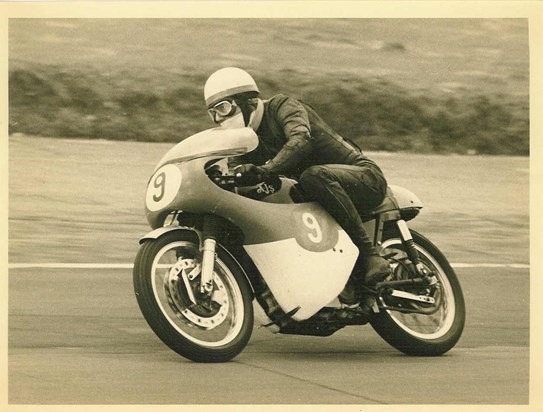 Steve Millard on the mighty AJS 7R