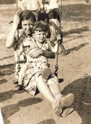 1933  - Eugenia (Jean) and brother Pat Burke in Cleveland, Ohio