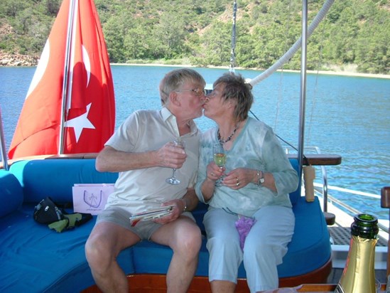 70th birthday kiss, Gocek gulet luxury, turkey 