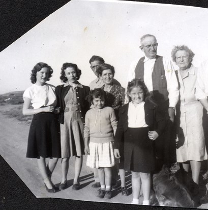 Mary Ann (front right) with family and her grandparents