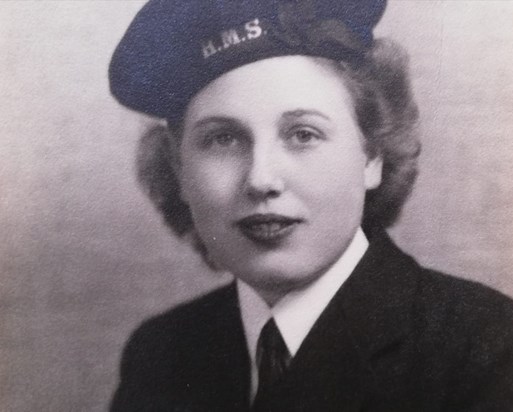 Joan in her Wren's uniform