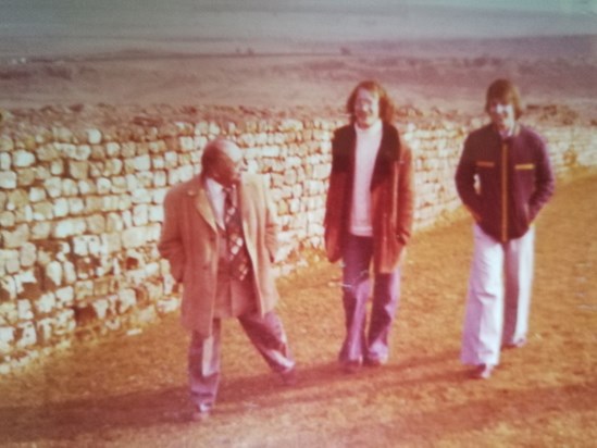 Hadrians Wall, Nick, his brother Basil and father Dmitri. Late 1970s.