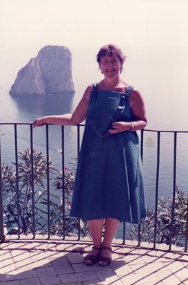 Mum at the Faraglioni Capri