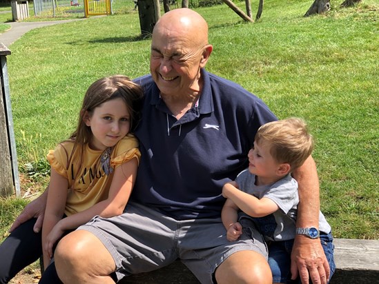 Noel with his grandchildren Jenson & Coral Aug 2019