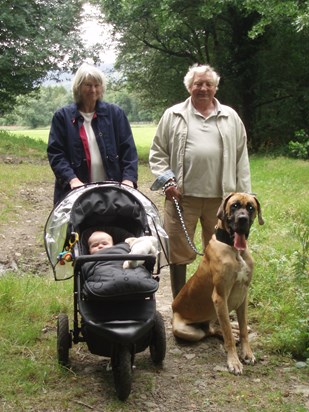 Gramps, Granny, Luke and Shadow.