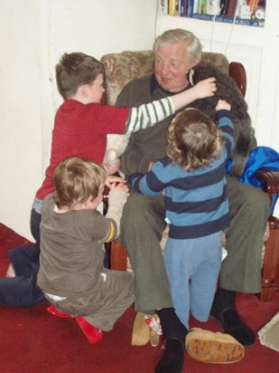 Grampy/Grumpy with Edward, Brendan and Luke.