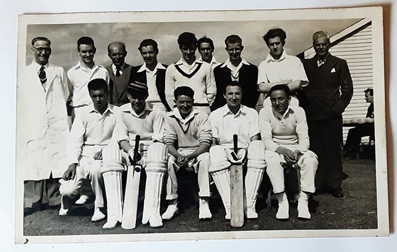 In the Surrey Boys Cricket team, 1954-1955