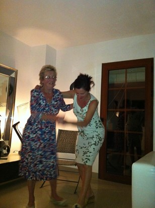 Dance night in our Spanish villa
