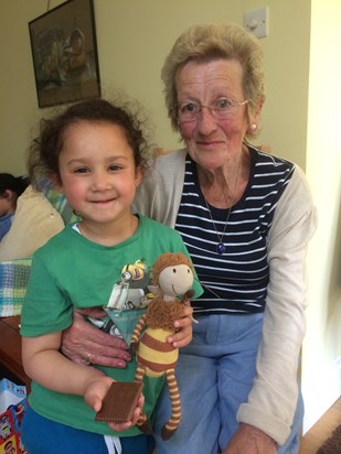 Nanny, Leela and Buzzy the bee ?? (oh, and of course a chocolate biscuit!!)
