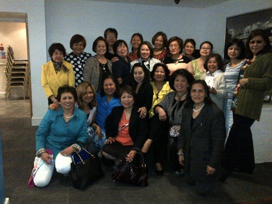Esther and FWA-UK ladies at one of the general meetings.