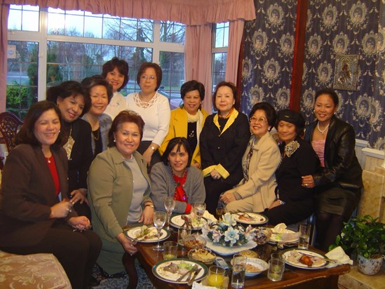 Esther with FWA-UK ladies and Philippine Embassy friends