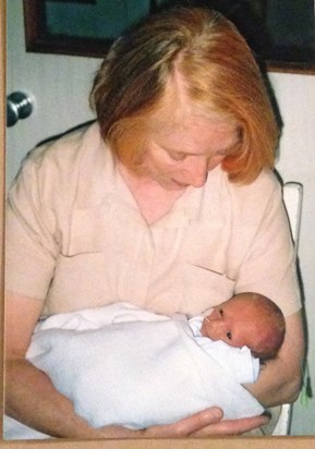 Grandma with Rory, Ipswich Hospital special care 